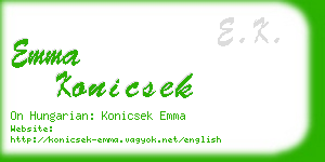 emma konicsek business card